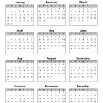 Printable Calendar Template